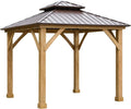 10x10 Hardtop Gazebo with Wooden Frame S567