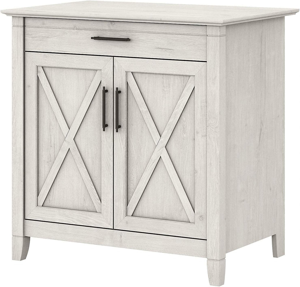 Linen White Oak Secretary Desk with Keyboard Tray O336