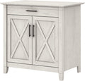 Linen White Oak Secretary Desk with Keyboard Tray O336