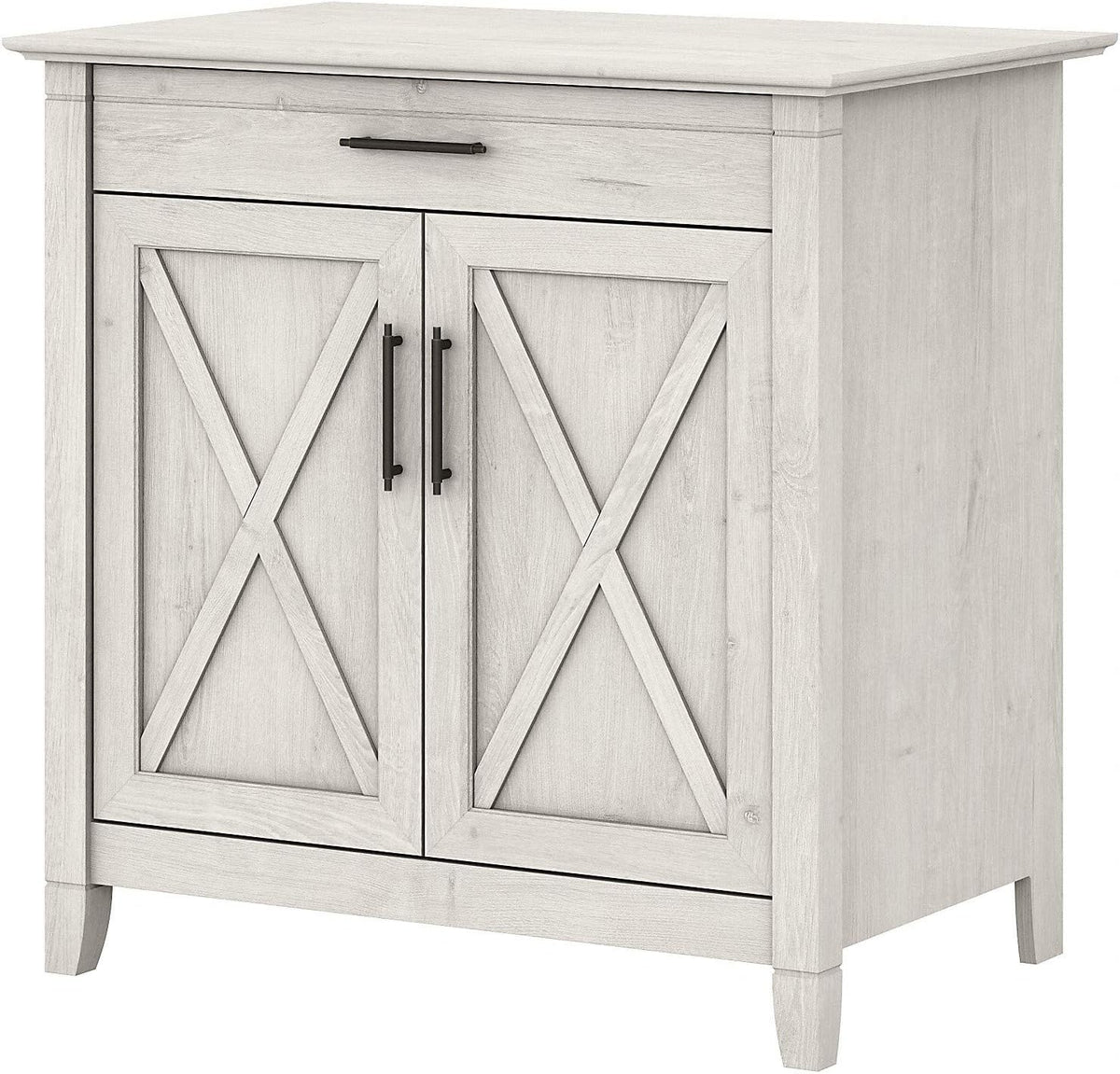 Linen White Oak Secretary Desk with Keyboard Tray O336