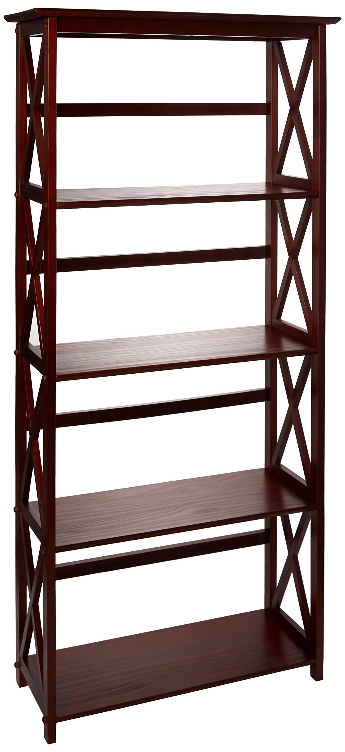 Walnut 5-Shelf Bookcase G239