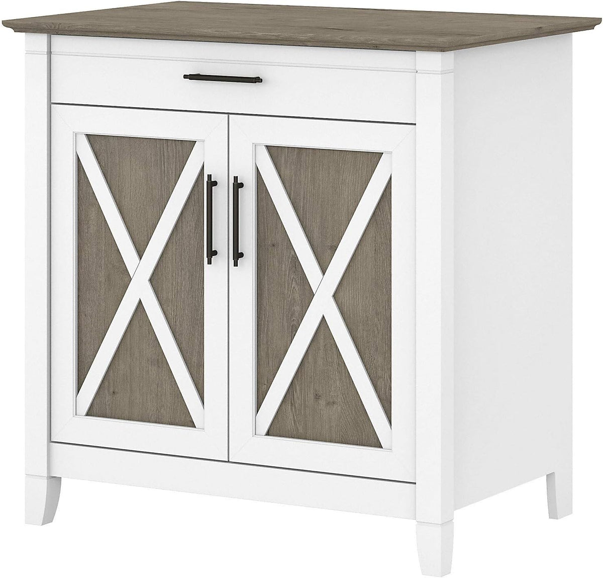 Linen White Oak Secretary Desk with Keyboard Tray O336