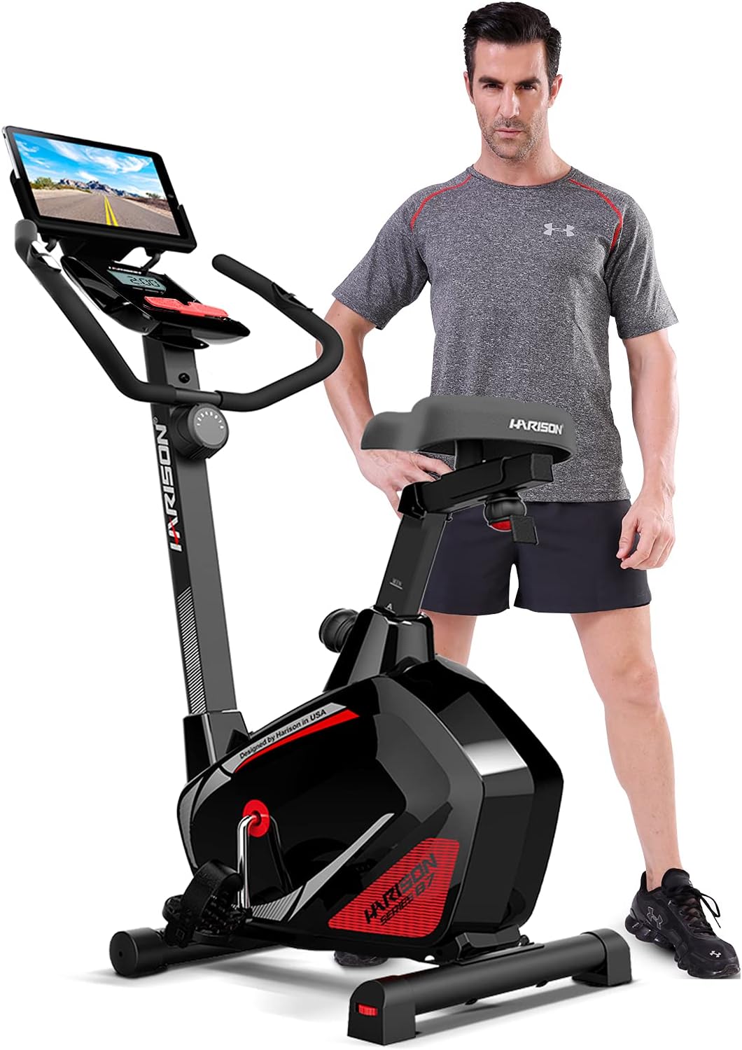 Exercise Bike Stationary with Tablet Holder 350 Lbs Capacity U93316