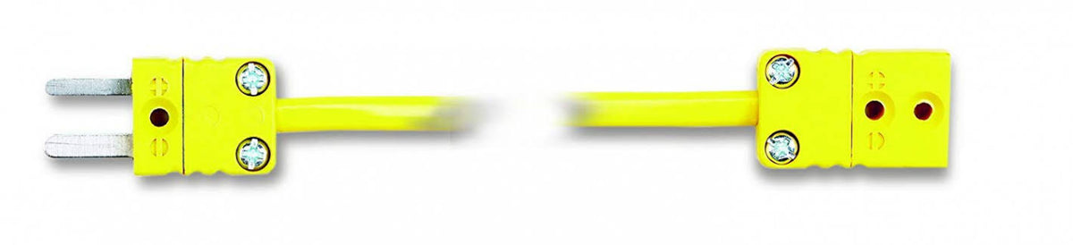 Thermocouple Extension Cable Type K Yellow Plug T7660
