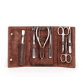 7-Piece Manicure Set Leather Snap Case F550