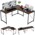 L Shaped Desk with Power Outlet Reversible Corner Desk G53780