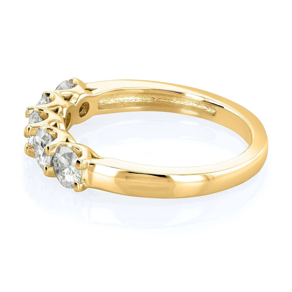 4/5 Carat Round Brilliant Near Colorless Moissanite Bridal Wedding Band Z2435