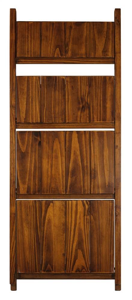 Warm Brown 4 Shelf Folding Bookcase C12255