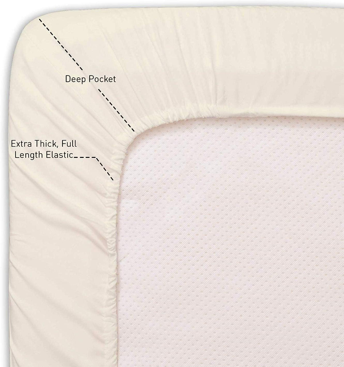 100% Egyptian Cotton 500 TC White RV King Sheets F8031
