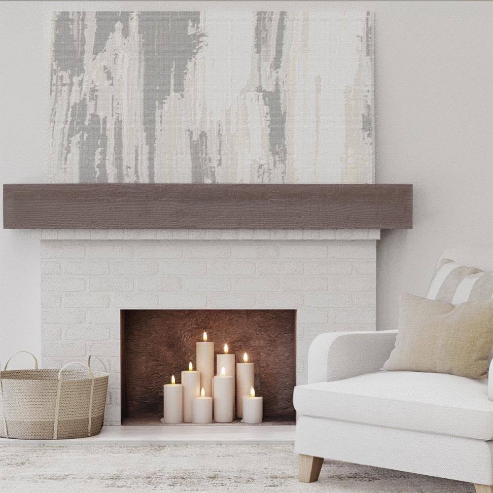 Rough Sawn Faux Wood Fireplace Mantel Z4820