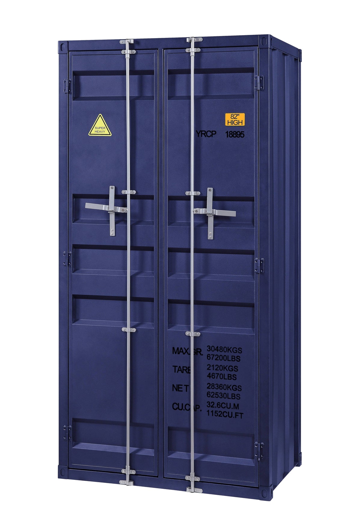 Blue Double Door Wardrobe O7696