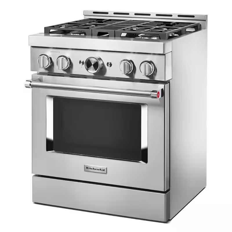 30 in. 4.1 cu. ft. Smart Gas Range with Self-Cleaning and True Convection in Stainless Steel H5366
