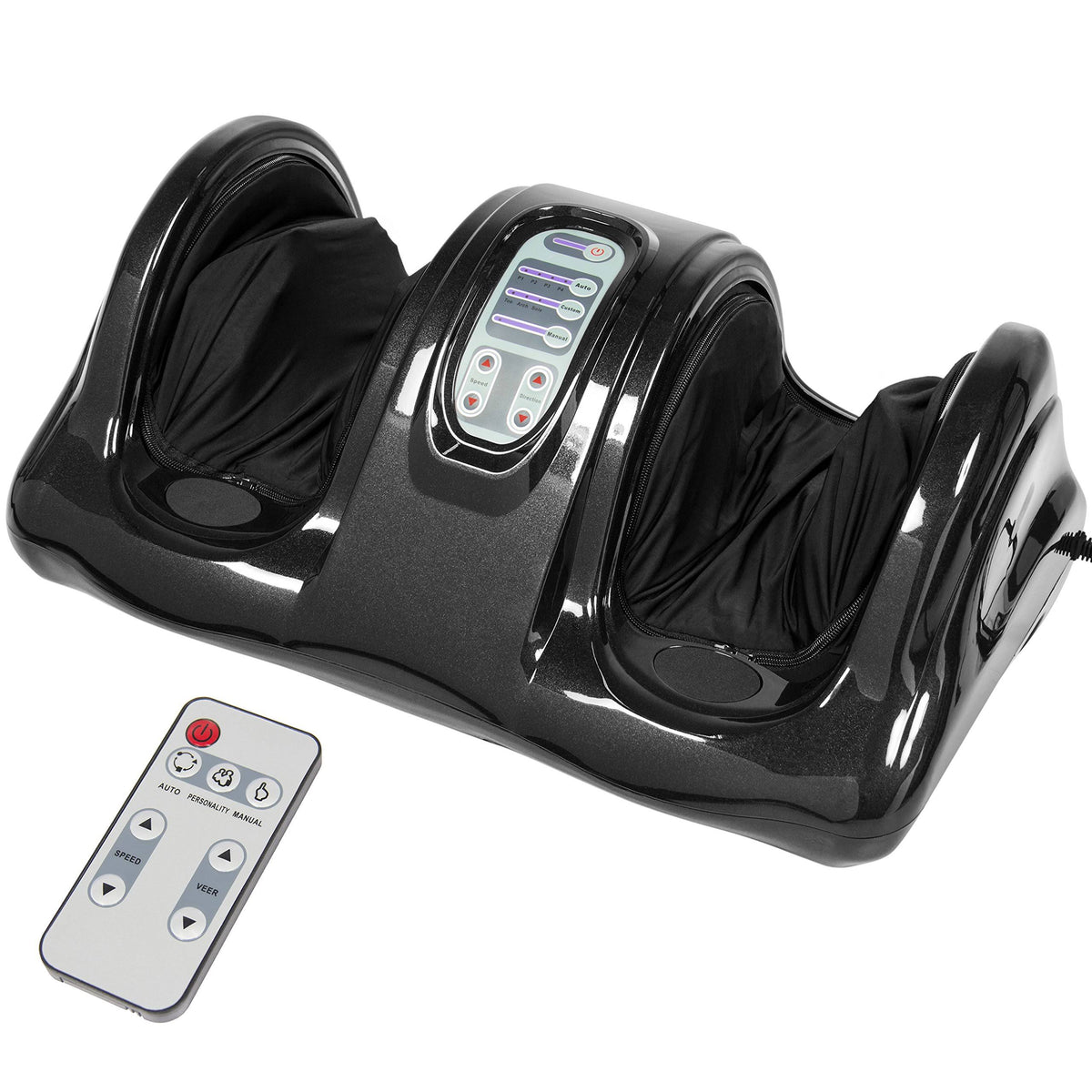 Black Kneading Rolling Foot Massager with Remote H29424