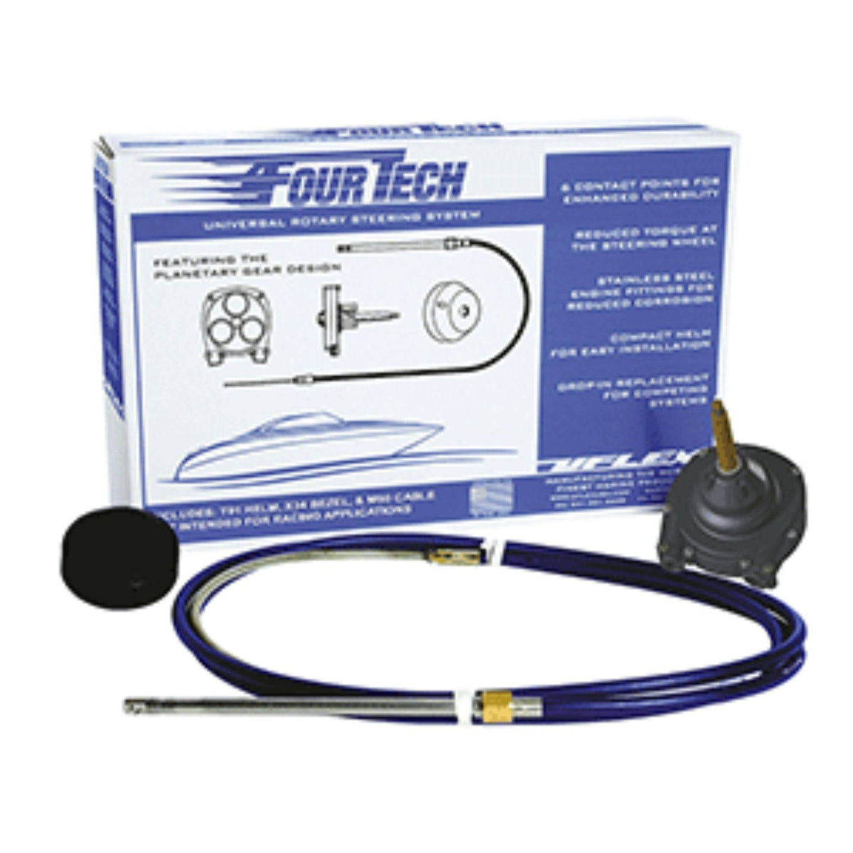 12' Rotary Steering System with Helm, Bezel & Cable H802679