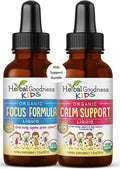 Kids Focus and Attention Supplement 1oz and Kids Calm Support 1oz Bundle E4544