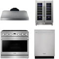 36 Gas Range, Range Hood, Dishwasher and Wine Cooler B5009