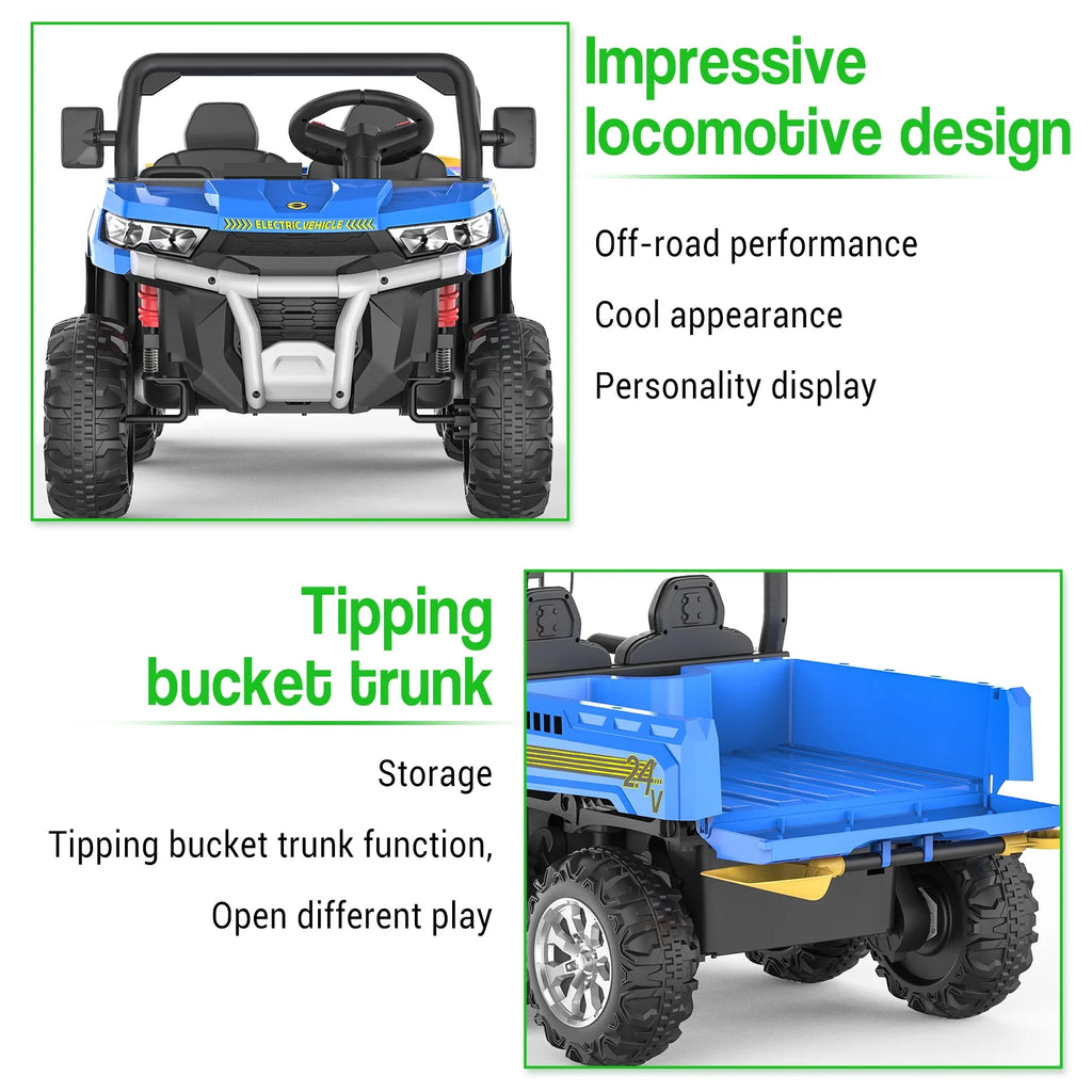 24V 6 Wheels Kids Electric Ride on Dump Truck with Trailer F383728