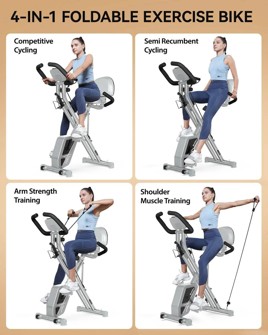 Indoor Cycling Stationary Belt Drive Exercise Bike D657