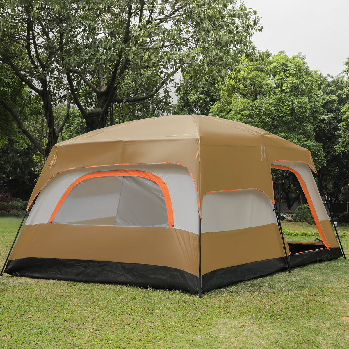 Extra Large 5-8 Person 2 Room 3 Door Waterproof Double Layer Tent W519