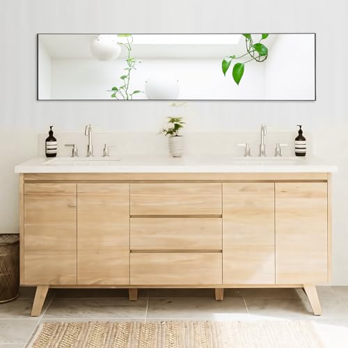 Arched Full Length Mirror 64"x 21" Gold H468
