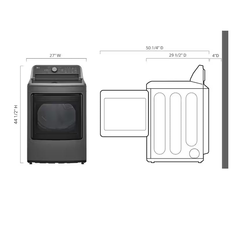 7.3 cu. ft. Vented Gas Dryer in Middle Black T689747