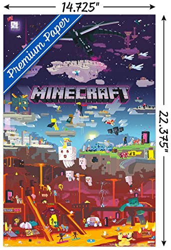 Minecraft World Beyond Wall Poster 22.375" x 34" Unframed P44613