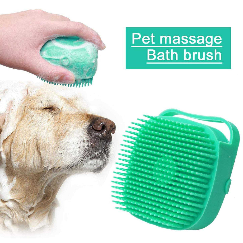Dog Bath Brush with Shampoo Dispenser J256