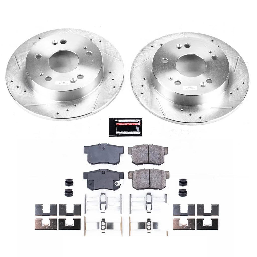 Rear Drilled & Slotted Ceramic Brake Kit R740
