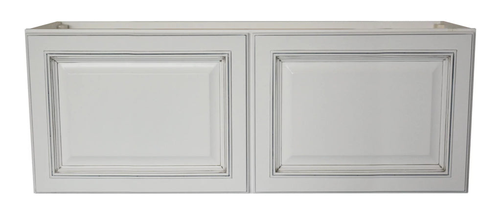 White 36" Wide 15" High Double Door Bridge Cabinet C31688