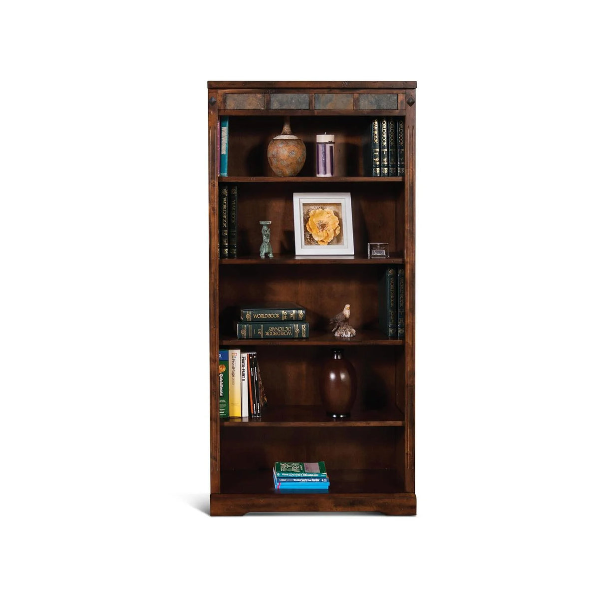 60" Traditional Wood Bookcase D575