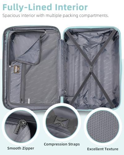 3 Piece Hardside Spinner Luggage Set with TSA Lock Z7037