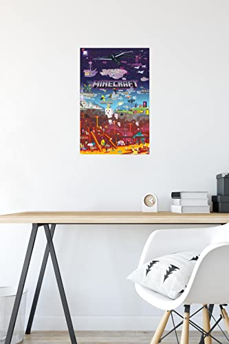 Minecraft World Beyond Wall Poster 22.375" x 34" Unframed P44613