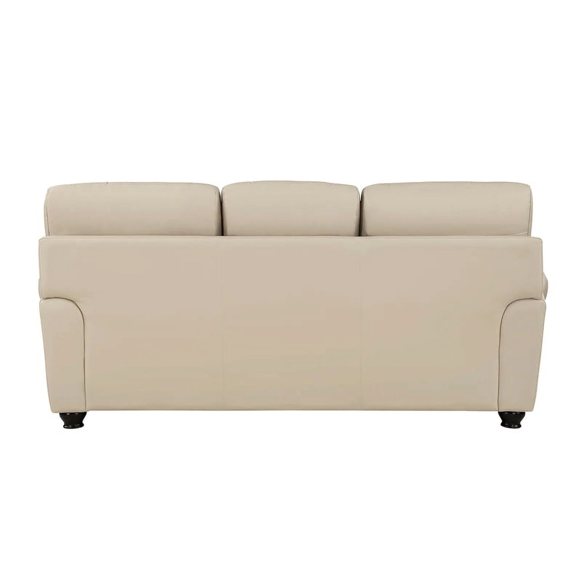 Leather 2-Piece Upholstered Sofa Set in Cream H578
