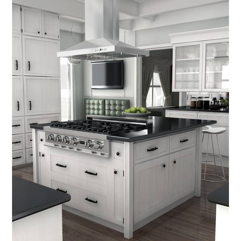 36 in. 400 CFM Ducted Island Mount Range Hood Stainless Steel N896