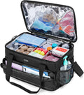 Black Insulated Medical Bag with Adjustable Dividers H5649