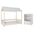 2-Piece Set with Twin Youth House Bed and Bookcase B231