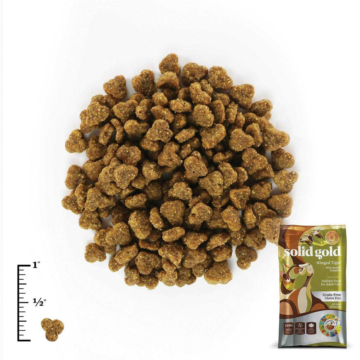 Solid Gold Winged Tiger Quail & Pumpkin Adult Dry Cat Food D91860