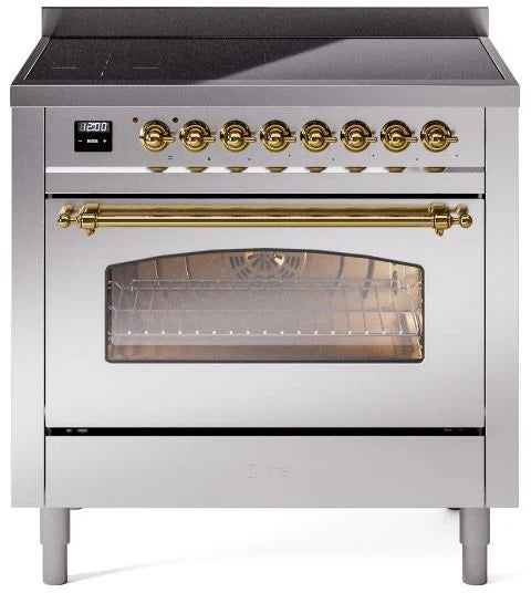 36 Induction Range with Electric Oven in Stainless Steel Q8518