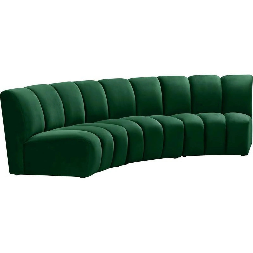 Green Velvet 3pc Modular Sectional W65551