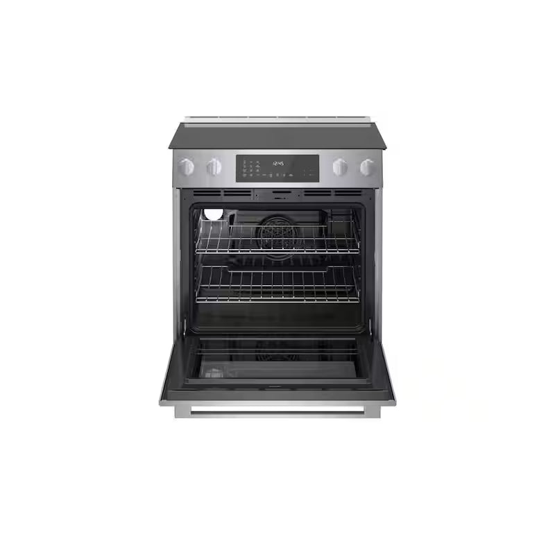 30 in. 4.6 cu. ft. Slide-In Electric Range with Self Cleaning Convection Oven in Stainless Steel J530058