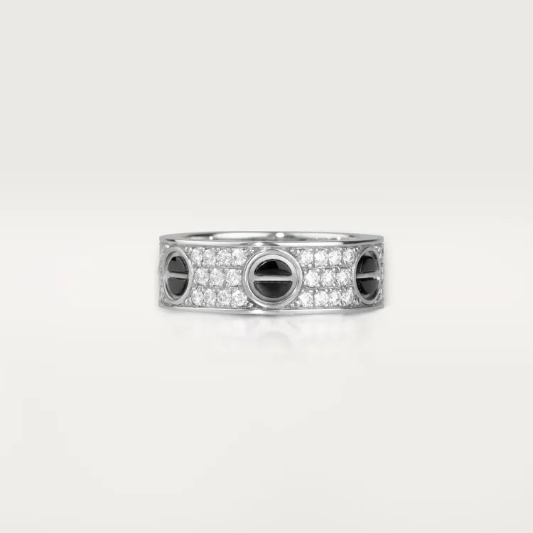 Ceramic Diamond-Paved Ring A32344