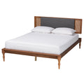 King Size Fabric Wood Platform Bed Q4852