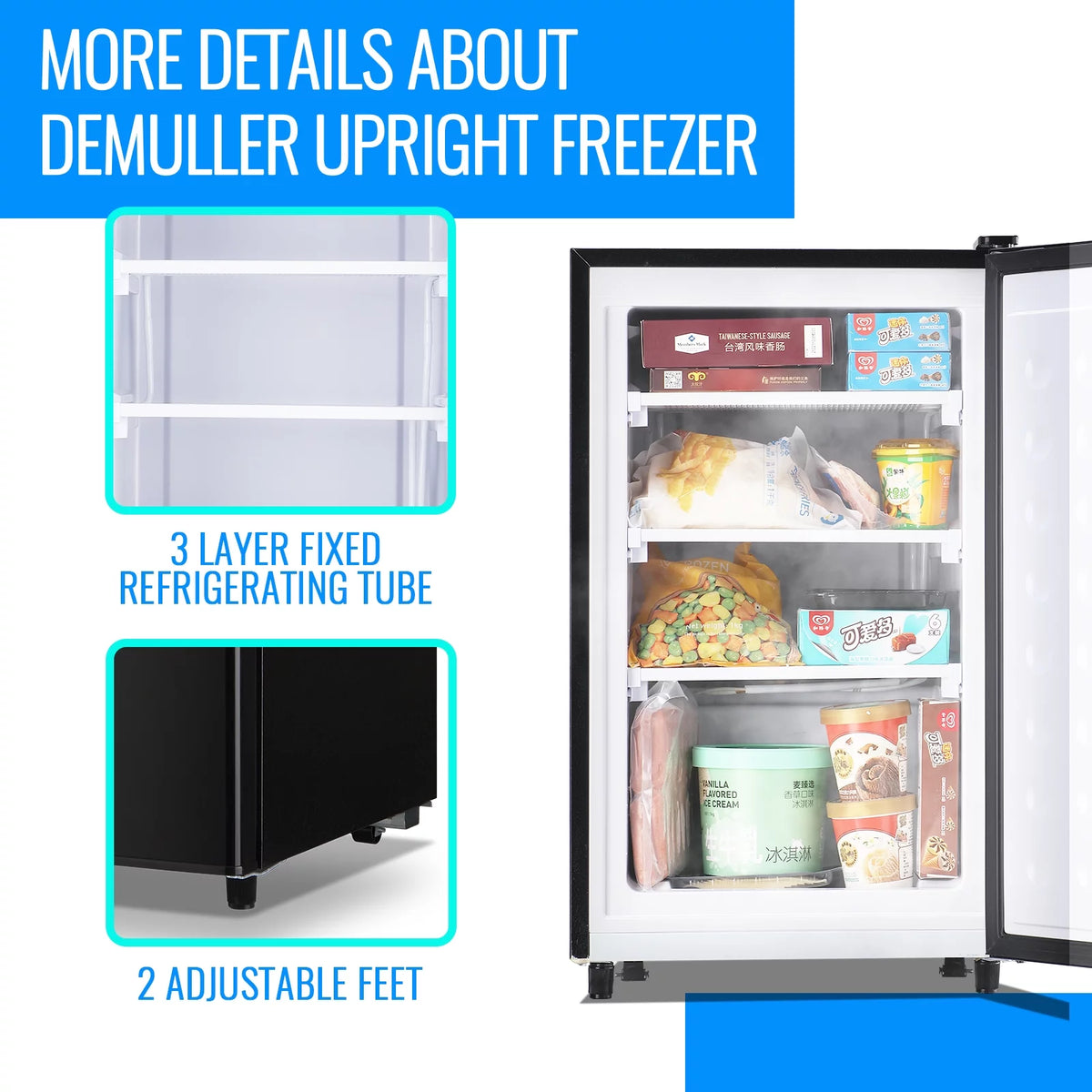 Black Upright Freezer R58802