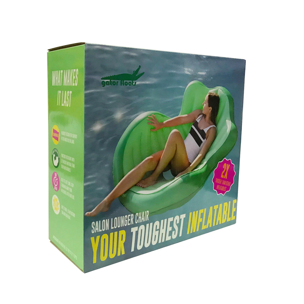 Green Inflatable Lounger Chair with Mesh Seat M66361