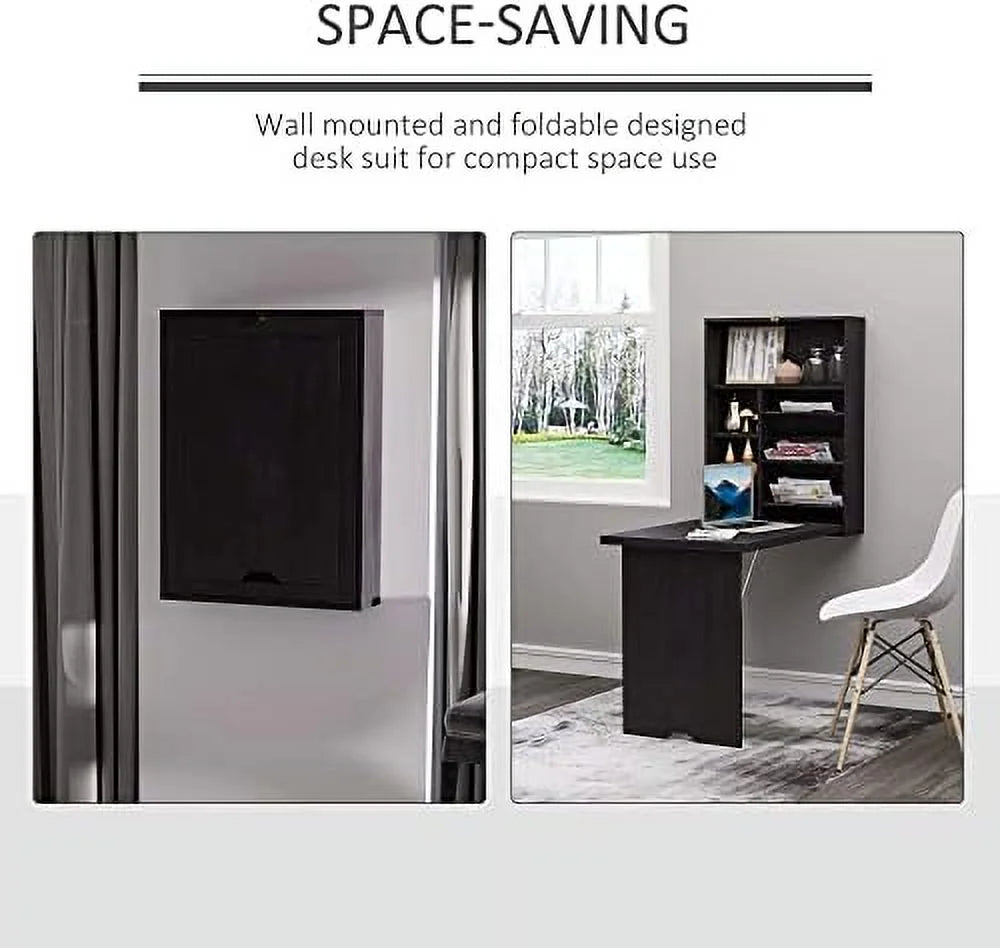 Compact Espresso Brown Convertible Desk I7693