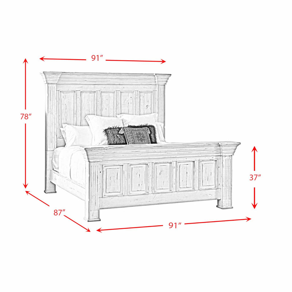 77"W Wood Queen Bed A209
