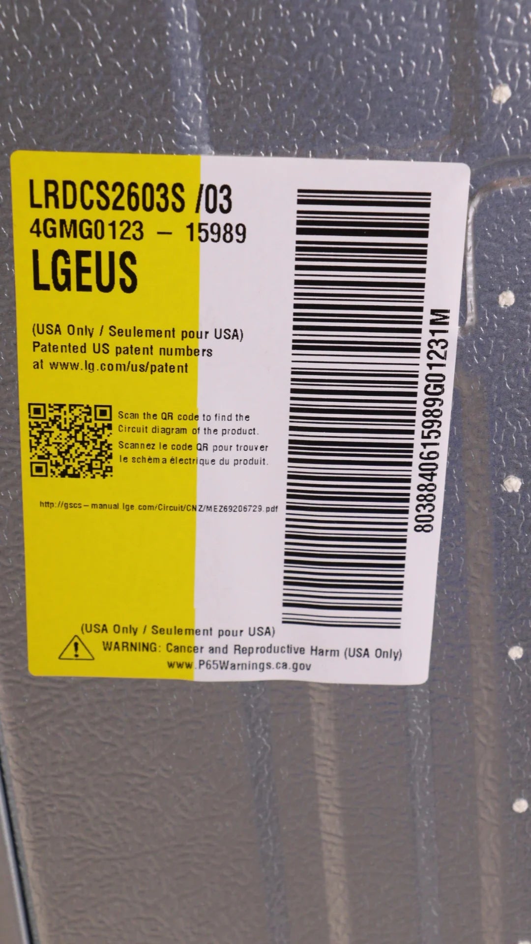 33 IN. 26 CU. FT. Stainless Steel Bottom Freezer Refrigerator P11069