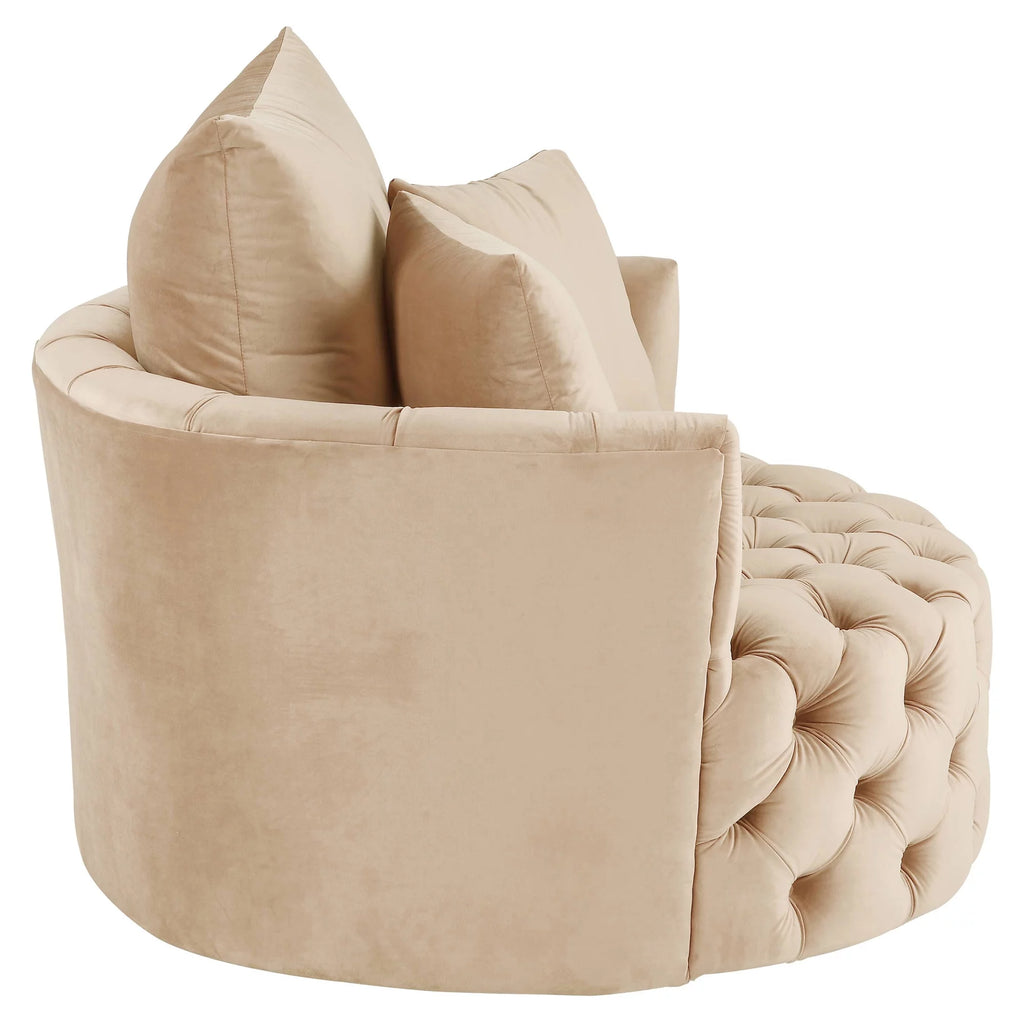 Beige Tufted Accent Chair Z335466