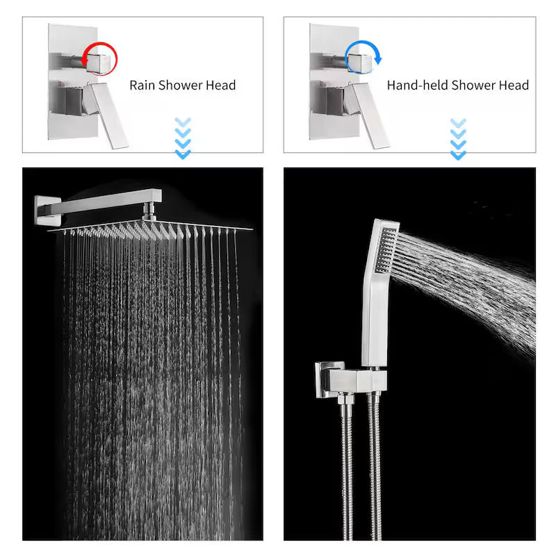 12 in. Brushed Nickel Shower System with Handheld S503383