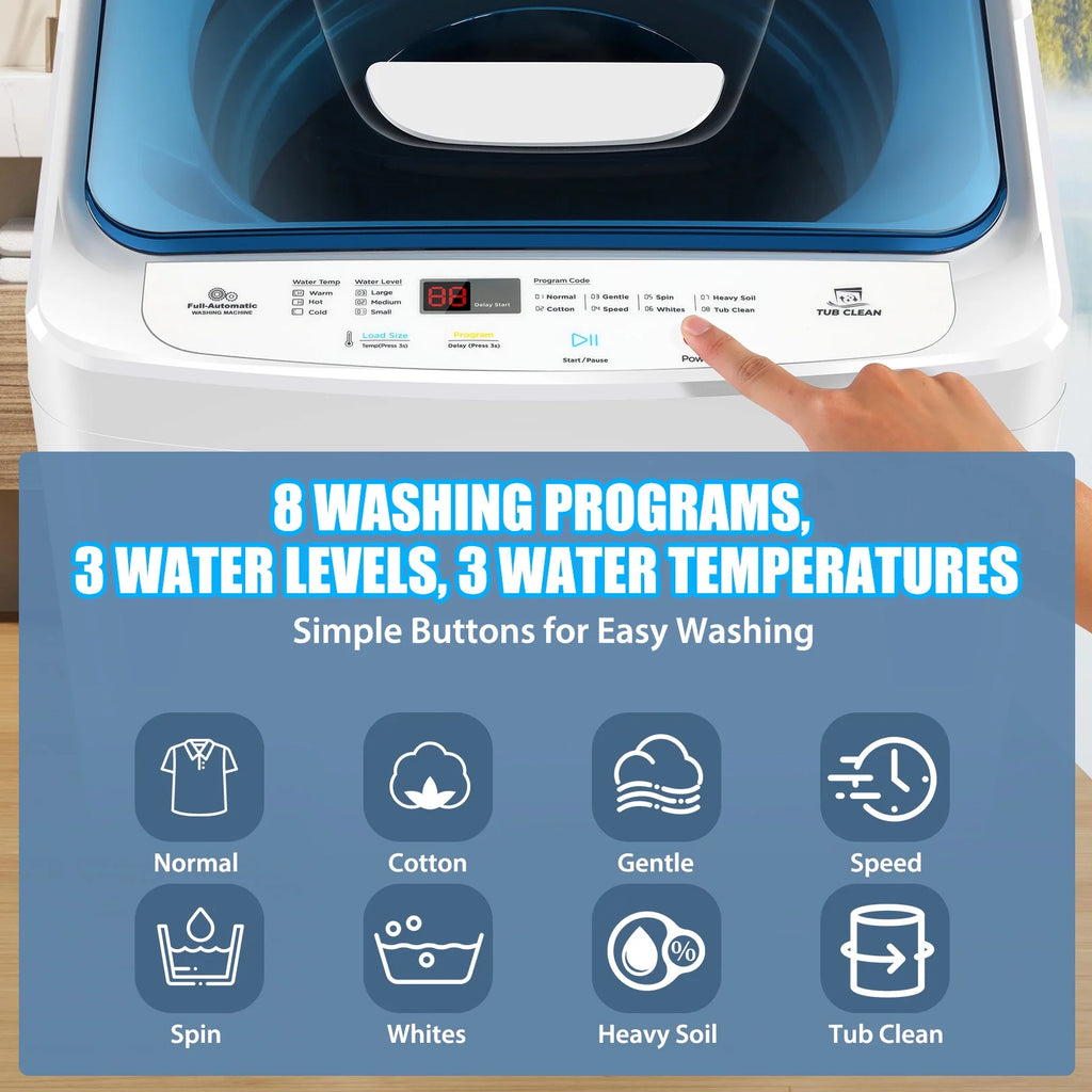 Portable Fully Automatic Washing Machine with 8 Programs R571686